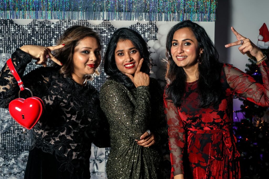 women posing kitty party photography