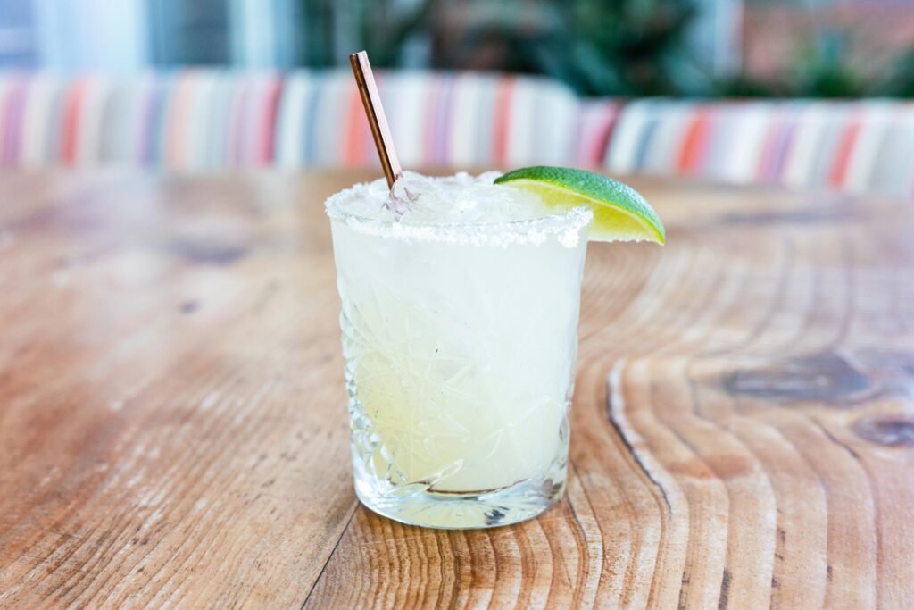 classic margarita drink on table